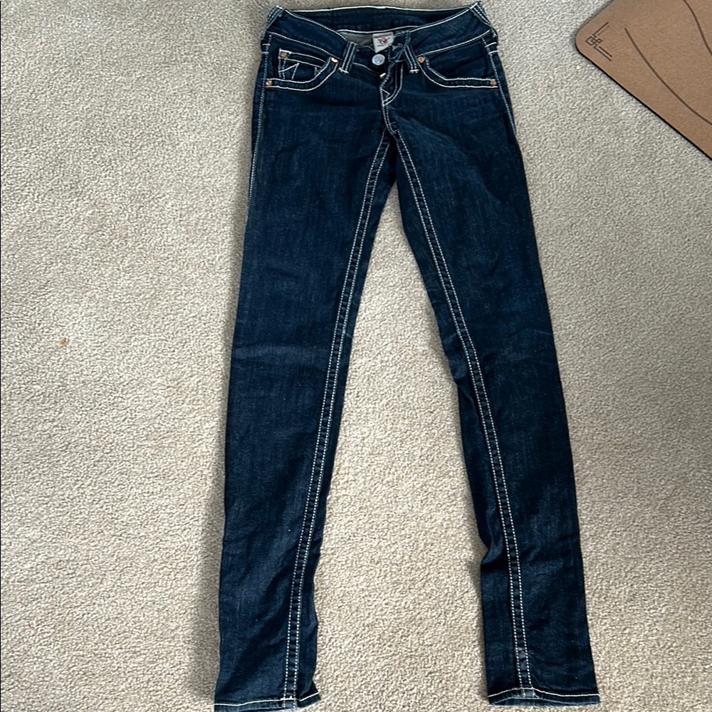 New True Religion Navy Skinny Jeans